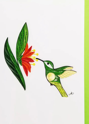 Hummingbird Card by Iconic Quilling